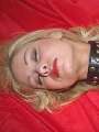 Shapely blonde chained